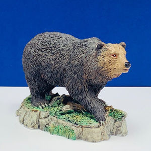 Brown Grizzly Bear figurine vtg Russ Berrie decor
